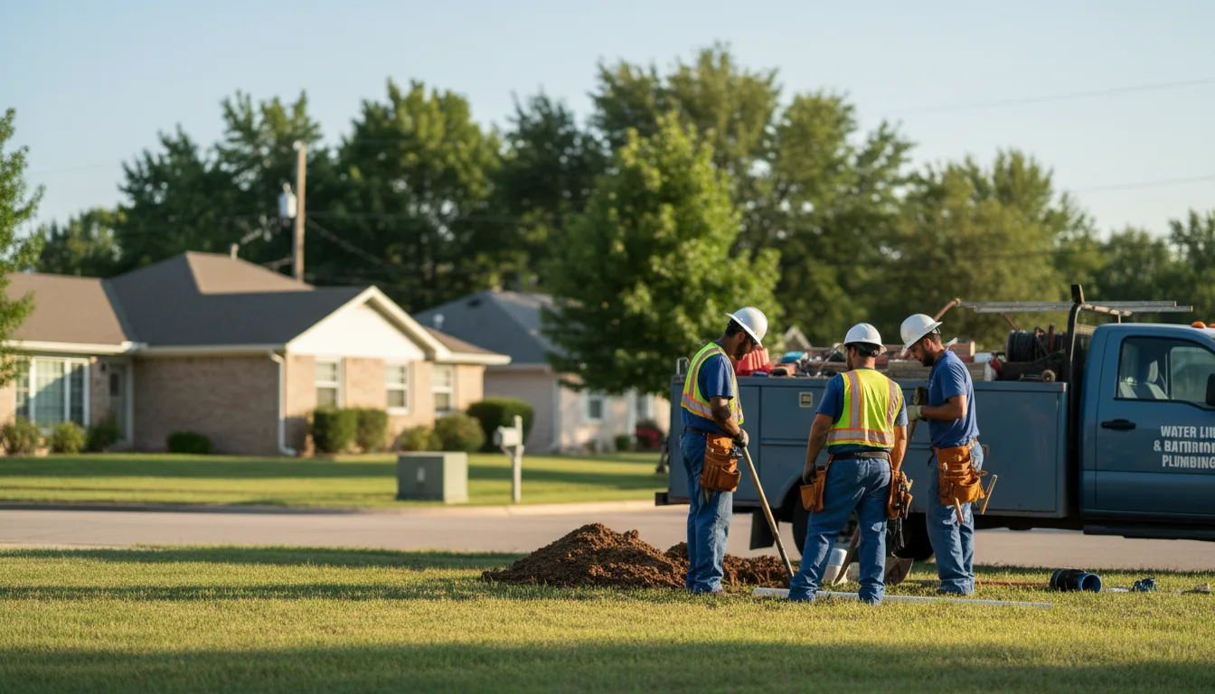 Residential water line and bathroom plumbing service in Williford, AR